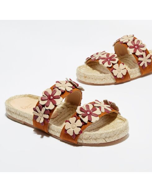 Mules Ella in pelle marrone