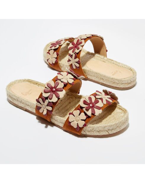 Mules Ella in pelle marrone