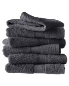 6 Serviettes de bain Collection H ébène - 50x100 cm