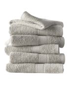 6 Badetücher Kollektion H hellgrau - 50x100 cm