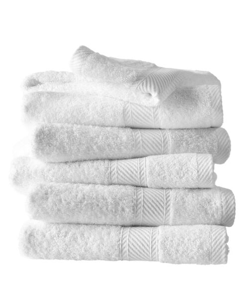 6 witte badhanddoeken uit de H-collectie - 50x100 cm