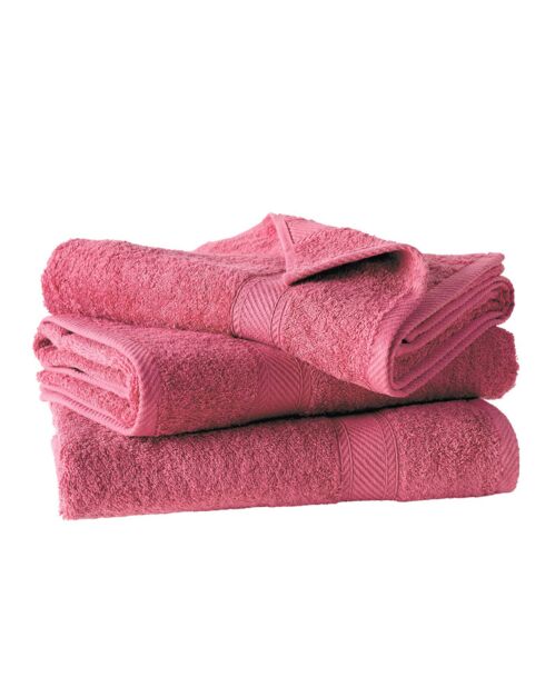 3 Draps de douche Collection H carmin - 70x140 cm