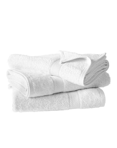 3 toallitas de ducha blancas de la colección H, 70 x 140 cm