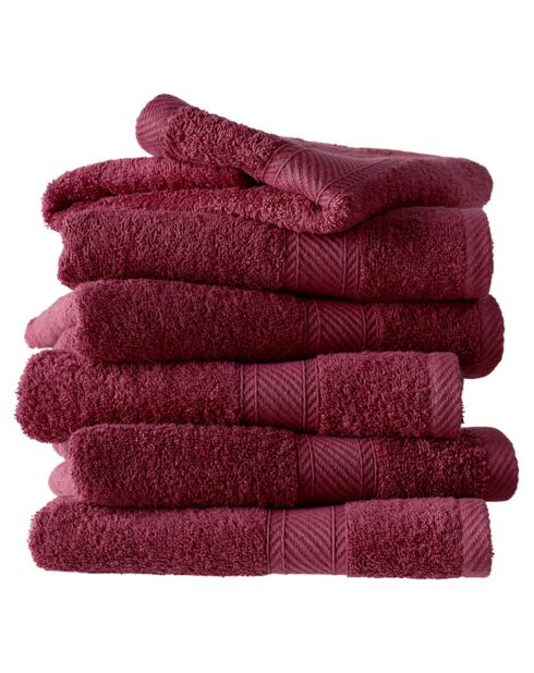 6 Collection H Badetücher Rote Beete rot - 50x100 cm