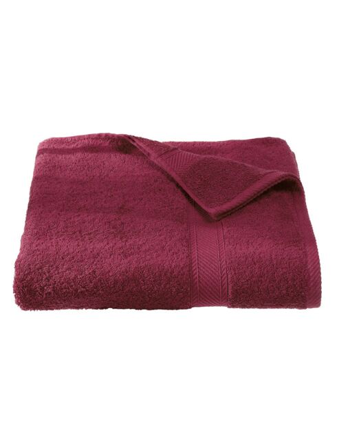 Drap de bain Collection H rouge betterave - 100x150 cm