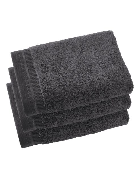 3 servilletas para invitados Luxury Contessa Collection, color gris oscuro, 40 x 60 cm