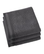 3 toallas de baño de lujo de la colección Contessa, color gris oscuro, 50 x 100 cm