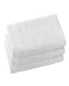 3 servilletas de invitados de lujo de la colección Contessa, blancas, 40 x 60 cm