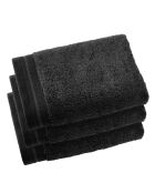 Luxuriöse Gästeservietten aus der Contessa-Kollektion, 40 x 60 cm, Schwarz, 3 Stück
