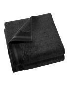 2 Luxus-Duschlaken aus der Contessa-Kollektion, schwarz, 70 x 140 cm