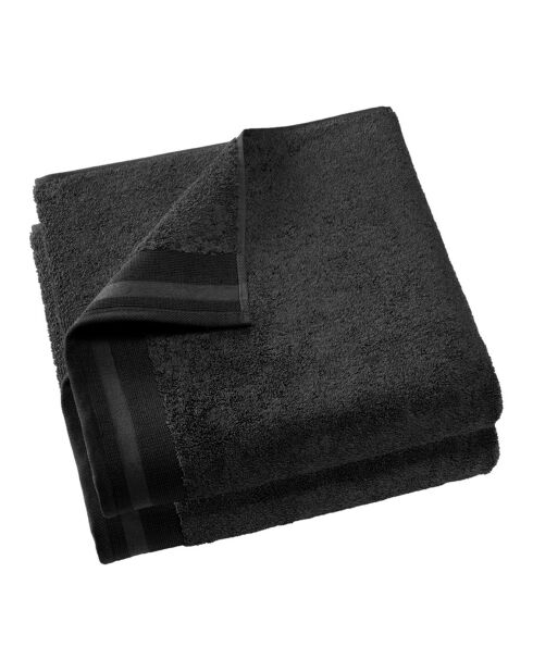 2 Luxus-Duschlaken aus der Contessa-Kollektion, schwarz, 70 x 140 cm