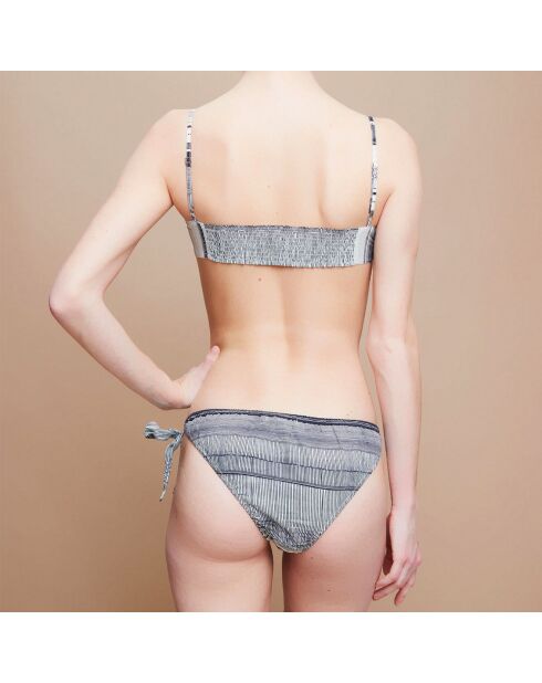 Maillot de Bain 2 pièces en Coton Elina Estampe noir