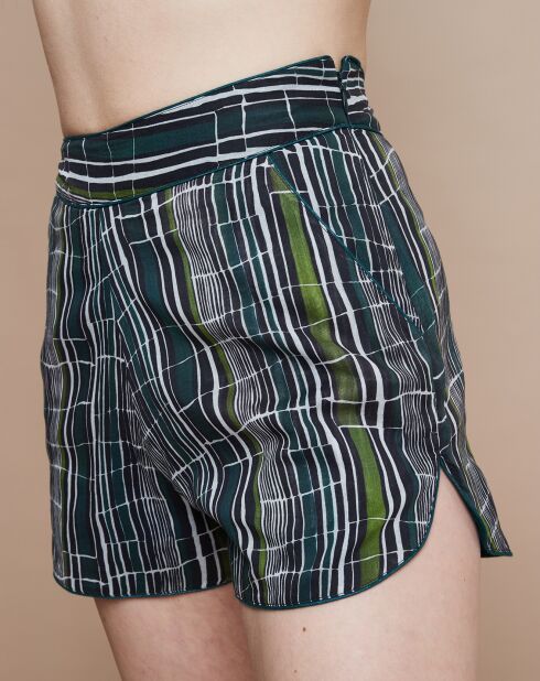 Short Carmen Broken Stripes vert