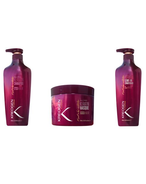 Coffret Rituel complet à la kératine - Cheveux bouclés - 3 produits