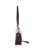 Sac bandoulière en Cuir Audrey noir - 27x22x8.5 cm