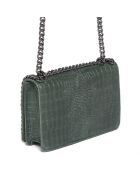 Sac bandoulière en Cuir croco Spade vert - 23x16x9 cm