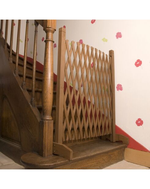 Barrière extensible en bois Animalerie bois - 150x90 cm