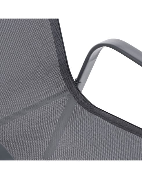 6 Chaises de jardin grises - 84x68x51.5  cm