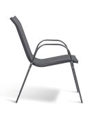 6 Chaises de jardin grises - 84x68x51.5  cm