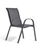 6 Chaises de jardin grises - 84x68x51.5  cm