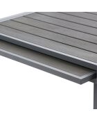 Table extensible Saint-Tropez Polywood grise - 90/180x90x73 cm