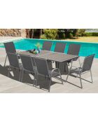 Table extensible Saint-Tropez Polywood grise - 90/180x90x73 cm