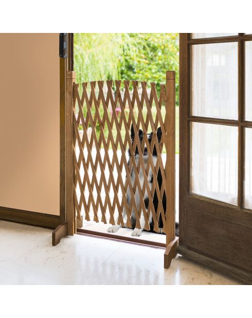 Barrière extensible en bois Animalerie bois - 150x90 cm