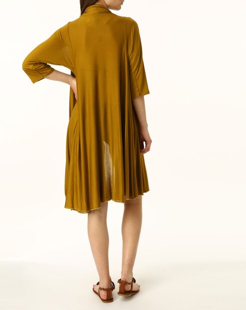 Gilet long sans manches bronze