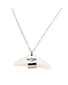 Collier Corne en Acier blanc