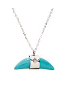 Collier Corne en Acier turquoise