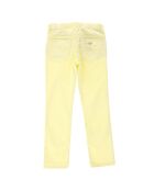 Pantalon en velours coupe droite jaune clair