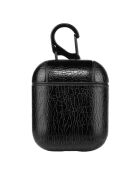 Funda de piel sintética para Apple AirPods (sin AirPods) negra
