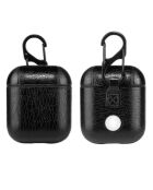 Funda de piel sintética para Apple AirPods (sin AirPods) negra