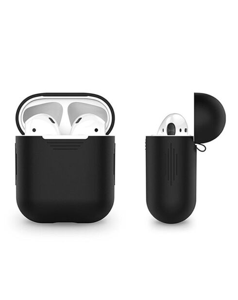 Protection en silicone Apple AirPods (sans AirPods) noire