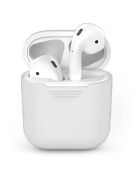 Protection en silicone Apple AirPods (sans AirPods) blanche