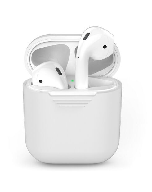 Protection en silicone Apple AirPods (sans AirPods) blanche