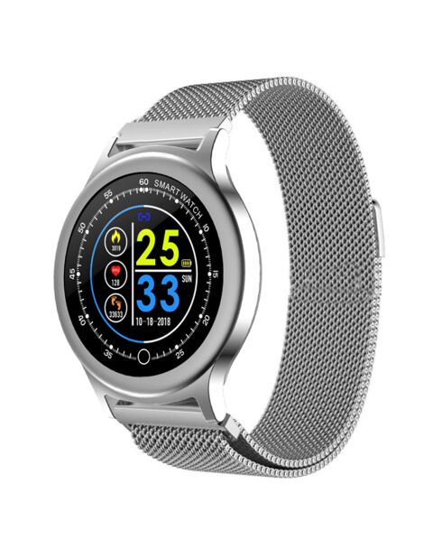 Montre connectée bluetooth waterproof Édition Dynamic V2 argentée