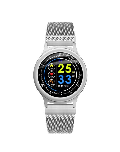 Montre connectée bluetooth waterproof Édition Dynamic V2 argentée
