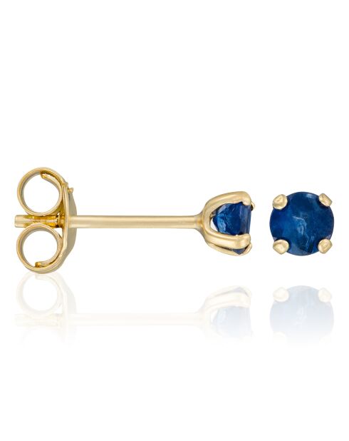 Boucles d'oreilles Little blue Saphirs 0.15 ct or jaune