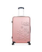 Valise Long Séjour 4 roues simples Eleonor 75 cm rose doré