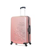 Valise Long Séjour 4 roues simples Eleonor 75 cm rose doré