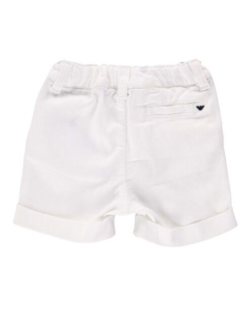 Pantaloncini bianchi con risvolto