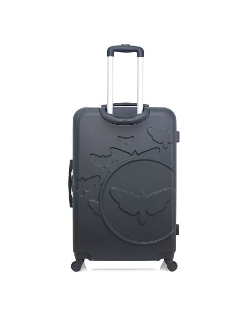 Valise Moyen Séjour 4 roues simples Aelys  65 cm noire