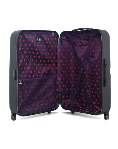 Valise Moyen Séjour 4 roues simples Aelys  65 cm noire