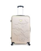 Valise Moyen Séjour 4 roues simples Aelys  65 cm beige