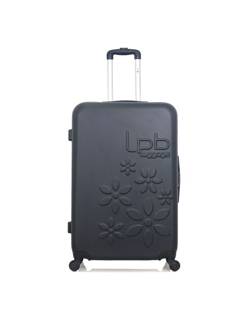 Eleonor, 65 cm großer schwarzer Allradkoffer, Einzelrad, mittelgroß