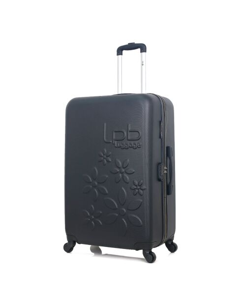 Eleonor, 65 cm großer schwarzer Allradkoffer, Einzelrad, mittelgroß