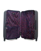 Eleonor, 65 cm großer schwarzer Allradkoffer, Einzelrad, mittelgroß