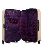 Valise Moyen Séjour 4 roues simples Nais 65 cm beige