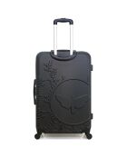 Valise Cabine 4 roues simples Nais 55 cm noire
